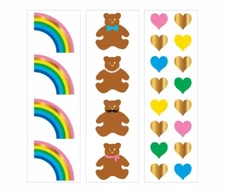 Mrs Grossman's - BEARY CUTE - THREE CO-ORDINATING STICKERS CUT FROM GIFT BOX