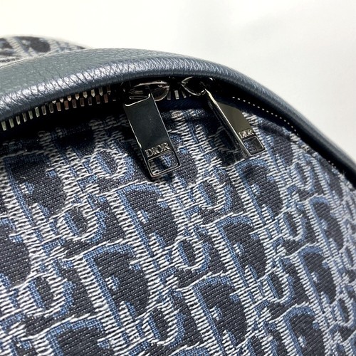 Dior Trotter Oblique Backpack Canvas/Leather Navy - Picture 8 of 12