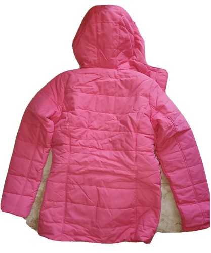 Lands End Kids Girls Coat Hooded grow a longs pink XL Sz 16 NEW - Picture 2 of 13