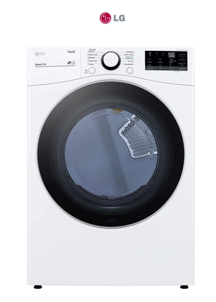 LG 27 Inch Wide 7.4 Cu. Ft. Energy Star Rated Dryer with Smart Wi Fi