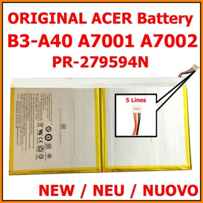 B3-A40 Battery for Acer Iconia Model PR-279594N (1lCP3/95/94-2) 4.2V 6000mAh