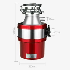 220V 1000ML Kitchen Food Waste Processor Disposer Garbage Disposal Crusher 370W