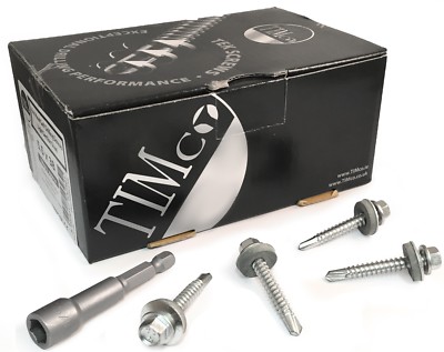 TIMco 5,5 x 38 mm Dach selbstbohrende Sechskantschrauben Unterlegscheibe Leichtprofil Stahl