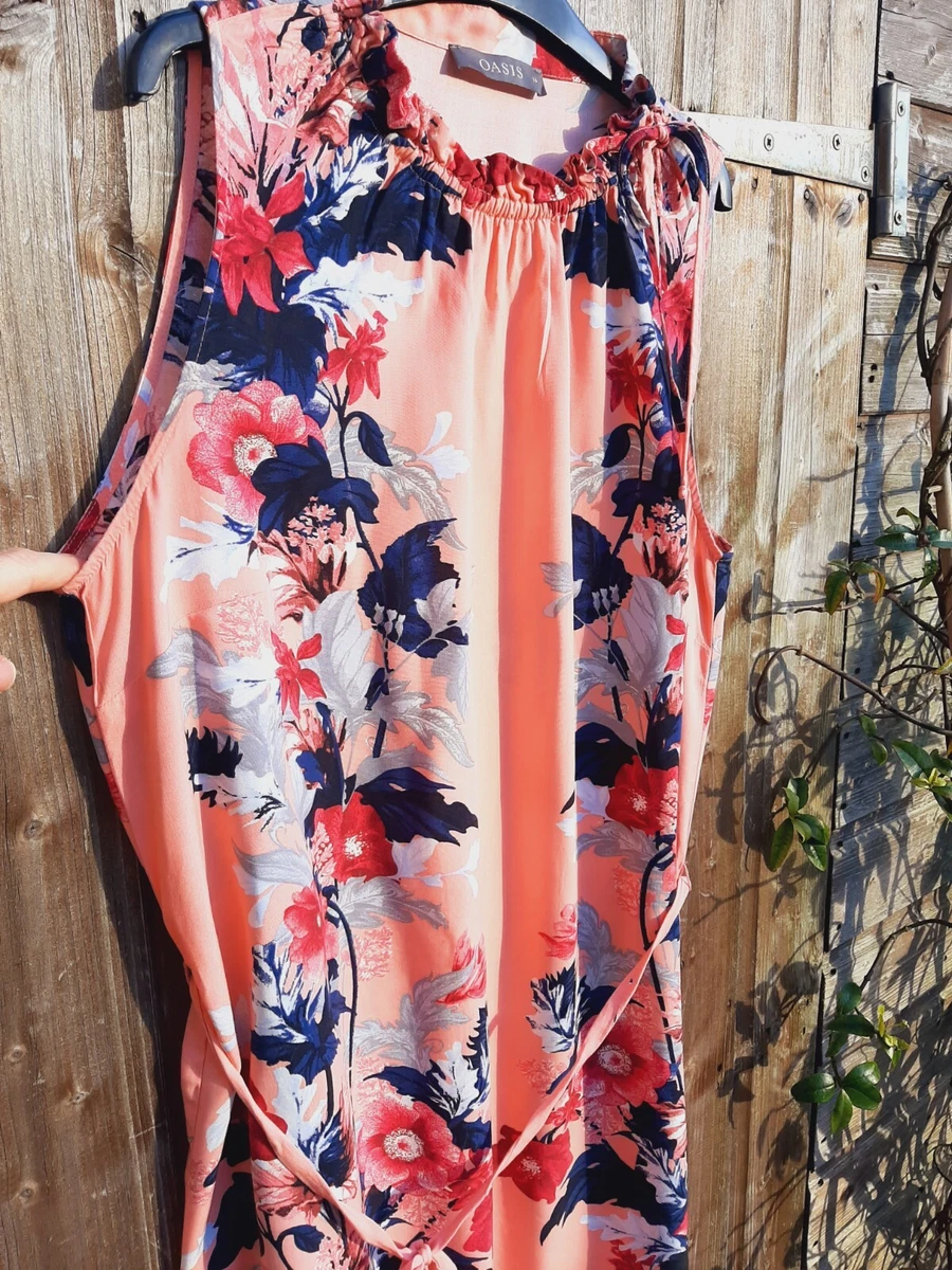 Oasis coral bow dress clearance