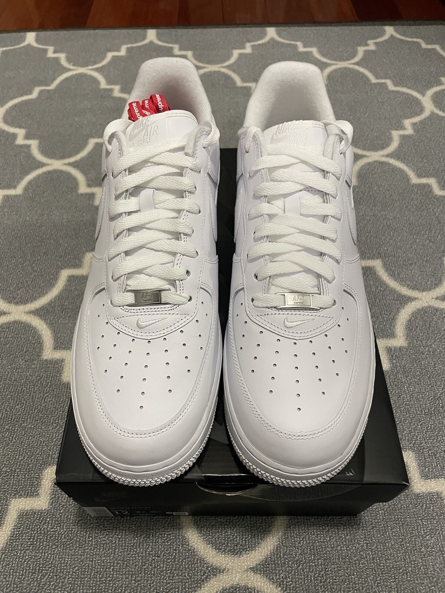 Size 12 - Nike Air Force 1 Low Supreme Box Logo White Size 12 - Nike Air Force 1 Low Supreme Box Logo White