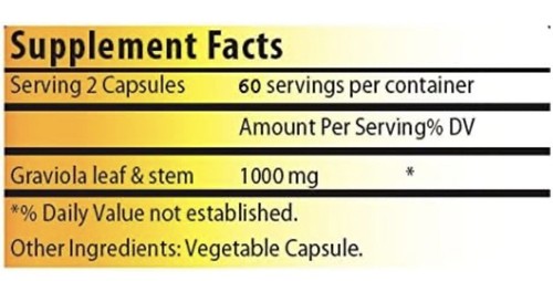 Biotech Nutritions Pure Graviola Annona Muricata 1000mg 120 Capsules New 05/2025 - Picture 5 of 5