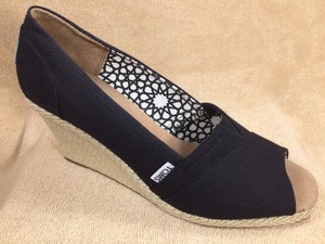 black peep toe espadrilles