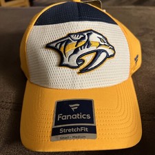 Fanatics A-Flex Stretch Fit NHL Nashville Predators Fitted Men s S-M Hat Cap