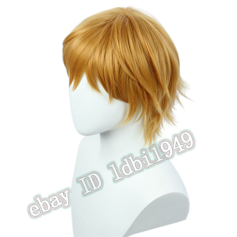 Anime Chainsaw Man Denji Cosplay Wig Short Golden Wigs Heat Resistant  Synthetic Hair