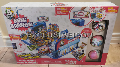 Zuru 5 Surprise! Mini Brands Mini Mart plus 3 Bonus Capsules 100% Authentic NEW