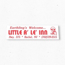 Little A Le Inn Bumper Sticker - Ufo Alien Nevada Area 51 Vintage Style Decal