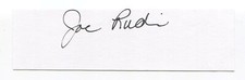 Joe Rudi Signed Cut Index Card Autographed Baseball Signature
