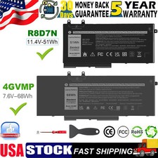 R8D7N 4GVMP Battery for Dell Precision 3540 3550 M3540 Latitude 5400 5500 Laptop