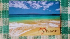 BEAUTIFUL POST CARD I LOVE HAWAII WAVES & SANDY SHORE IN  WAIPAHU HAWAII.