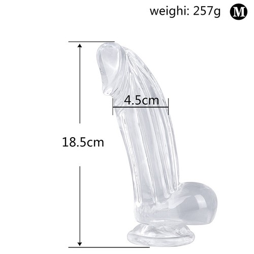 Realistic Jelly Dong Deep Dildo Suction Cup Cock Anal Plug Sex Toy Men Gay Penis - Picture 14 of 15