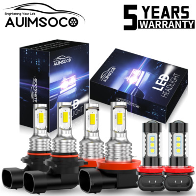 For Honda Civic LX Hatchback 4-Door 2017-2021 LED Headlight Fog Light Bulbs Kit
