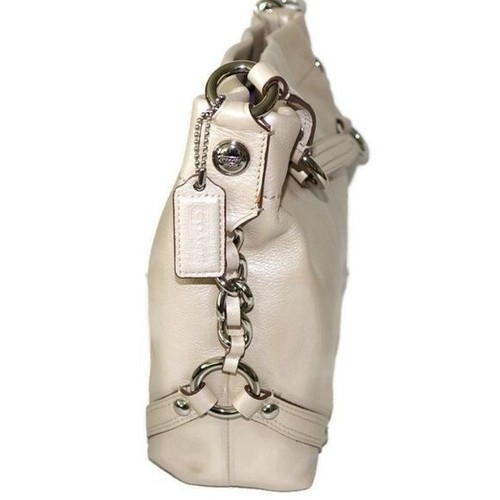 Bolso Coach Carly F15251 Metálico Perla Crema Cartera Interior Lavanda - Imagen 4 de 11