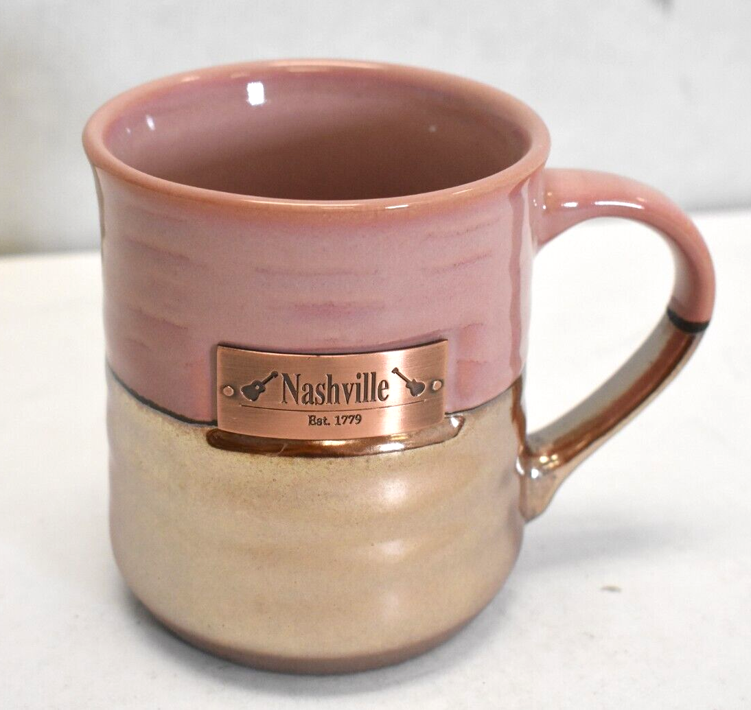 RSI Large Coffee Mug Nashville Copper Plate Pink With Copper Color