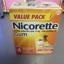 Nicorette 787750 Nicotine Gum to Quit Smoking, 4mg - 160 Count