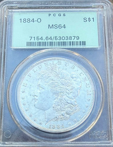 1884-O MORGAN SILVER DOLLAR PCGS MS64