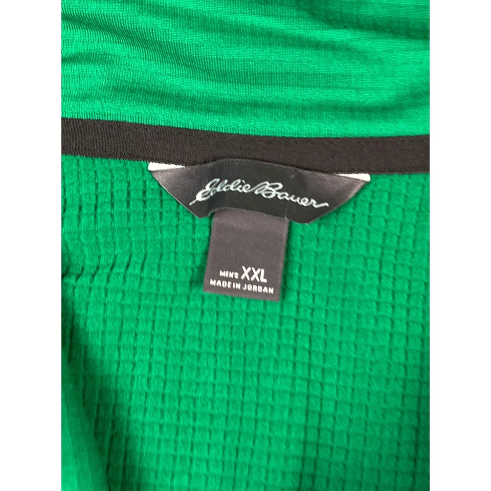 Pullover Eddie Bauer Activador Rejilla Polar 1/2 Cremallera Hombres XXL Verde Hierba LS Nuevo Foto 2 de 4