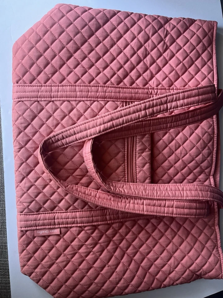 Bolso de Mano Vera Bradley Grande Original Cremallera Terra Cotta Rosa. Nuevo con etiquetas Foto 2 de 3