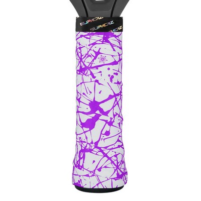 Supacaz Super Sticky Kush Neon Purple Splat Padel Overgrip-3pk Overwrap-Brand