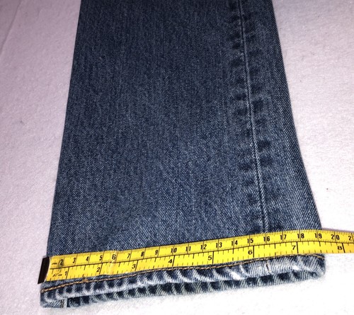 Levis 501 Jeans Button Fly Pantalone Uomo Gamba Dritta Blu Taglia 32x32 - Foto 6 di 9