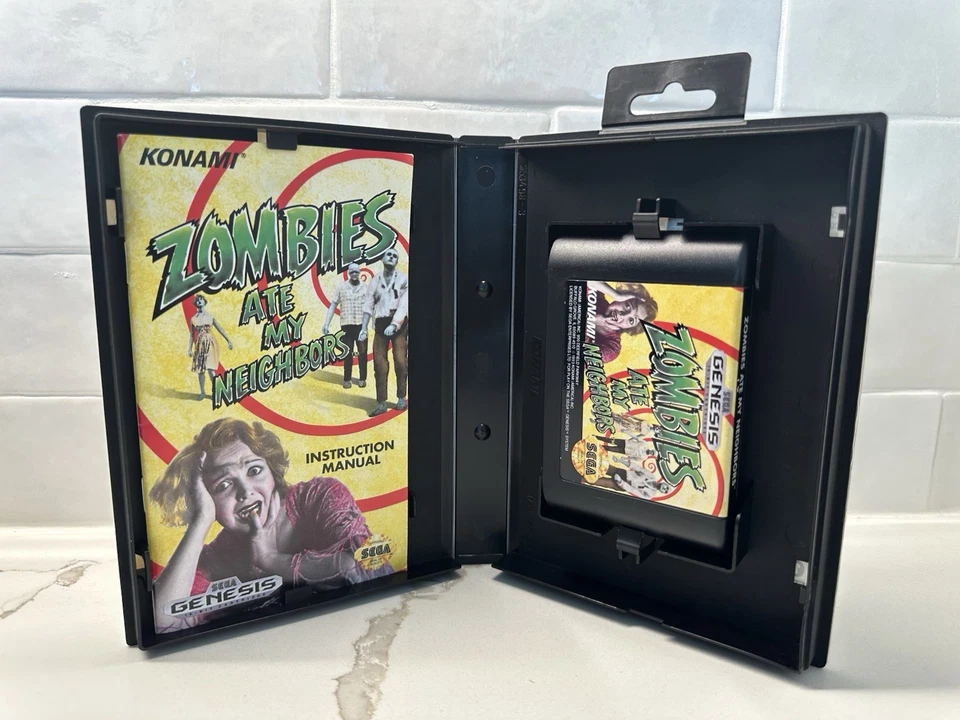 Zombies Ate My Neighbors (Sega Genesis, 1993) CIB, Authentic, Tested, Cleaned. - Image 2 of 4