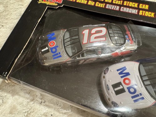 1999 Racing Champions Jeremy Mayfield #12 Mobil 1 SIVER CHROME 2 Cars 1/24 MIB¥ - Picture 4 of 9