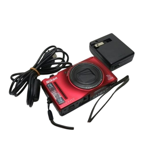 Appareil Photo Numérique Nikon COOLPIX S8100 12,1 MP - Compact Rouge, Zoom 10x, Occasion Avec Panne D'objectif