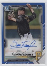 2021 Bowman Chrome Prospect Blue Refractor /150 Santiago Florez #CPA-SF Auto 1og