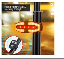 USB Rechargeable Scooter Turn Signal Tail Light LED Wireless for M365 Pro 2