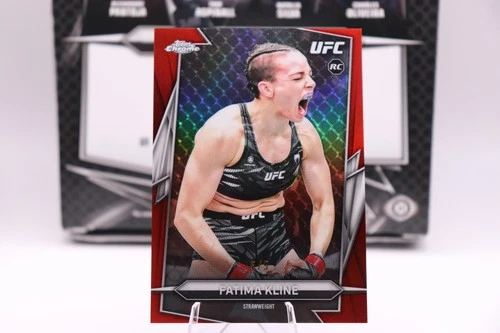 2026 Topps Chrome UFC Fatima Kline True Red Refractor 5/5 RC Rookie SP #158