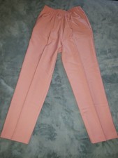 Alfred Dunner Pink Slacks Pants Women's Size 12 USA Elastic Waist Pockets