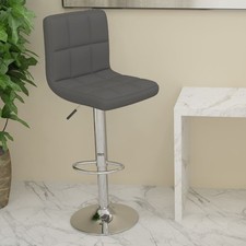 vidaXL Sgabello da Bar Grigio Scuro in Tessuto