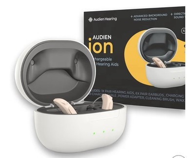 Audien ION Wireless Rechargeable OTC Hearing Aid, Premium Comfort, Invisible
