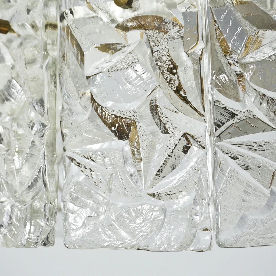 60s Ice Glass Ceiling Light Kinkeldey - Image 4 of 4