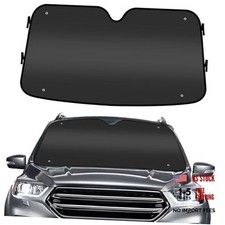 Windshield Sun Shade for Car SUV Truck 55x30 Inches , Sun Shade Size S Black