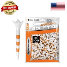 High-Performance Plastic Golf Tees - 60/100 Pack, Sizes 2-3/4"  3-1/4" Options