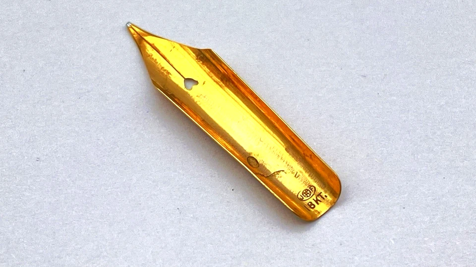 VINTAGE WATERMAN NO 2 FOUNTAIN PEN NIB ONLY 18K GOLD FINE NIB FOR FRENCH MARKET - Image 3 of 4
