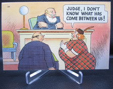 Vtg Funny Court Room Judge,I don't Know What Has Come Between Us Postcard (E101)