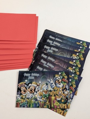 2008 Disney Parks Holiday Cards Set of 11 Mickey Minnie Donald Goofy Pluto