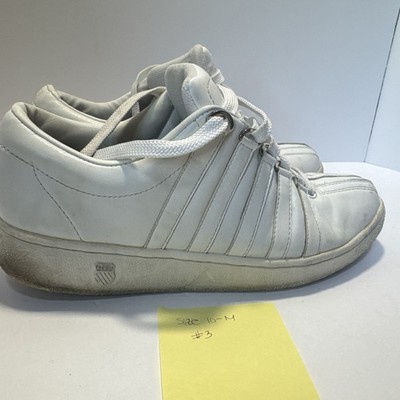K-Swiss Classic White Leather Sneakers Men s 10 EU 43 Casual Court Shoes