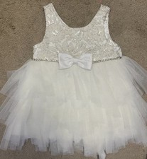 American Princess Girls Dress Size 24 Months, Color White