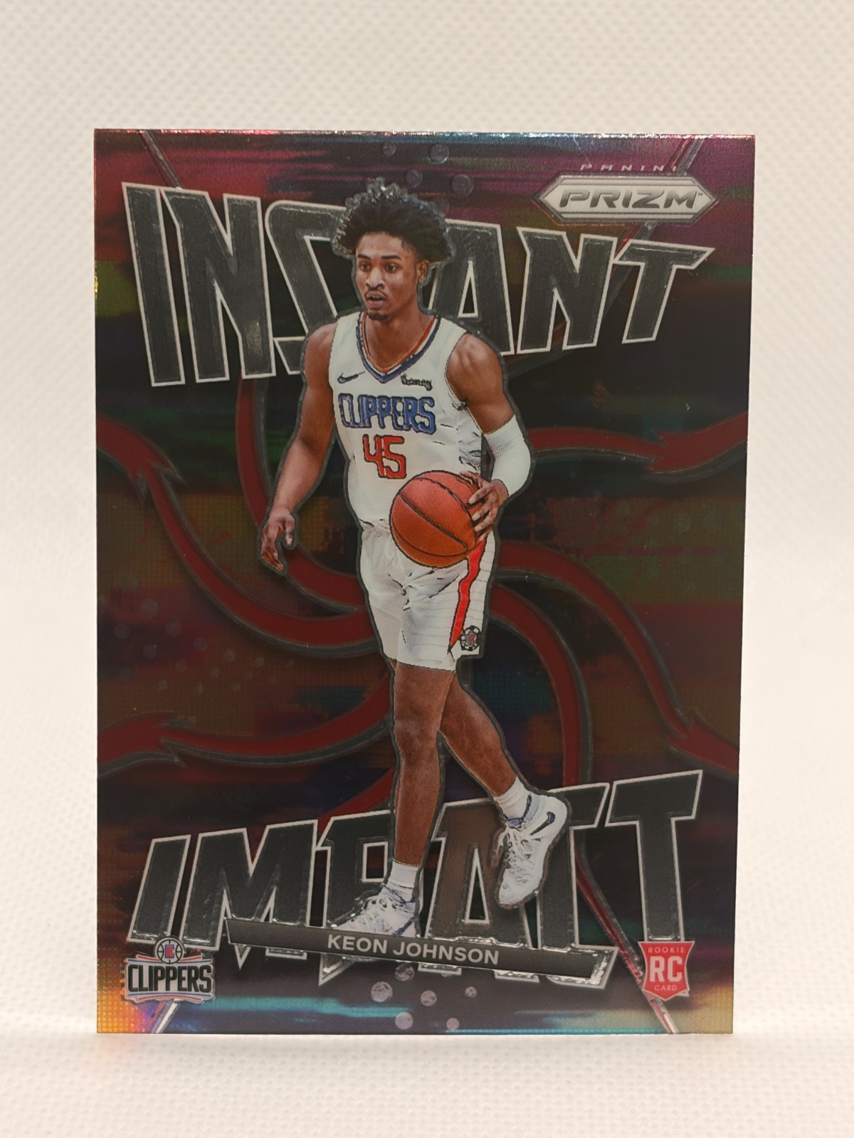 2021 Prizm Basketball NBA Instant Impact Insert Keon Johnson RC #5 Clippers