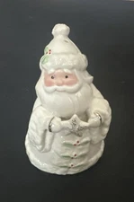 LENOX Holiday Cheer Collection Porcelain Santa Ornament 3.5” Christmas Festive