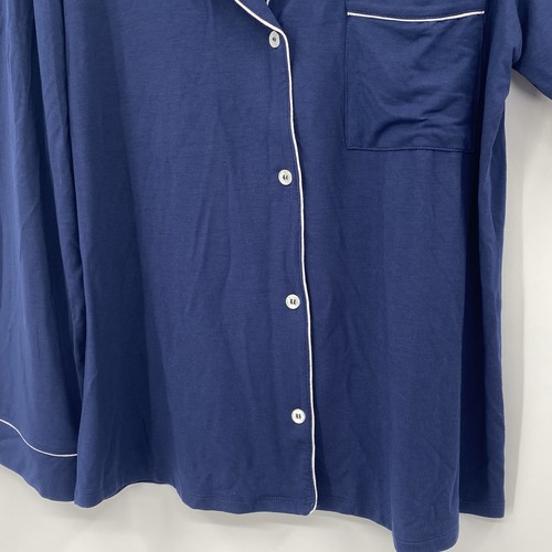 Eberjey Size Small Gisele TENCEL Modal Long Sleeve Pajama Top PJ1018 Navy NWT - Picture 9 of 9