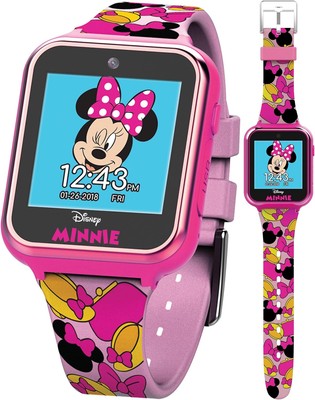 Accutime Kids Disney Minnie Mouse Pink Educational, Touchscreen Smart 