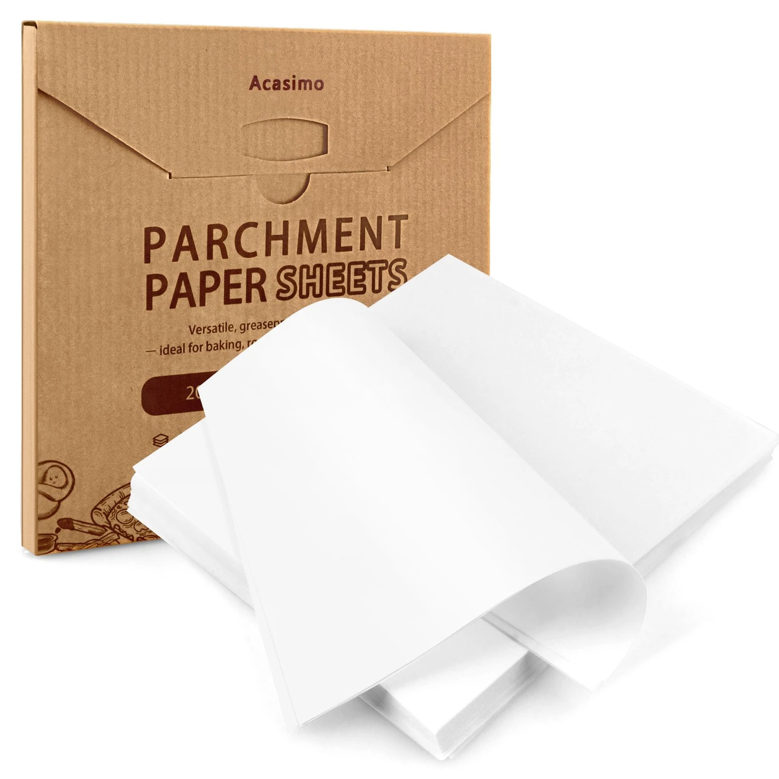 200PCS Parchment Paper Sheets, 12x12in, Squares Baking Paper for Baking, Air ...